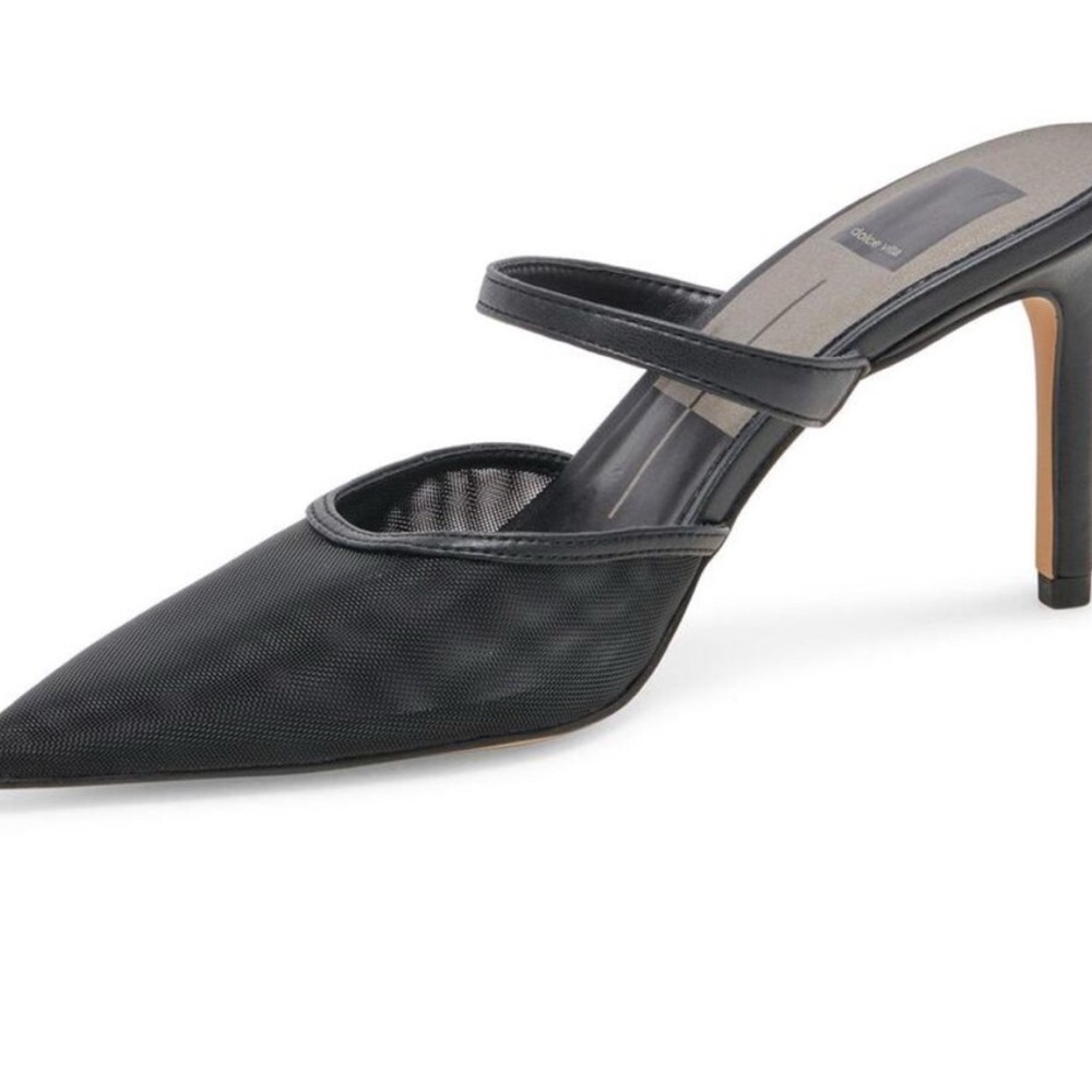 Dolce Vita Katik Sleek Black Heels Mules